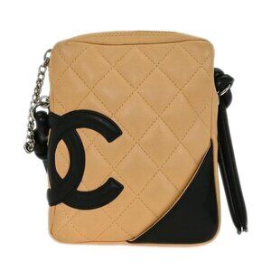 Chanel Beige Black Calfskin Cambon Ligne Crossbody Bag 116876